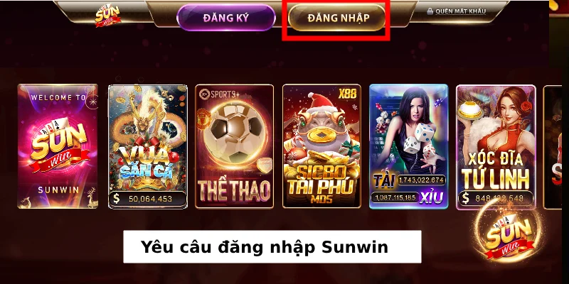 Đăng nhập Sunwin siêu đơn giản